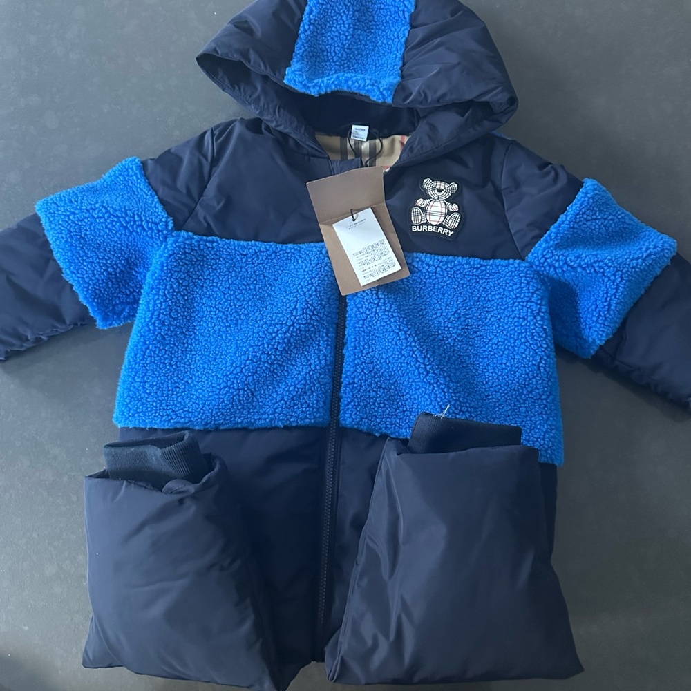 Burberry Blue Snowsuit-18 months NWT